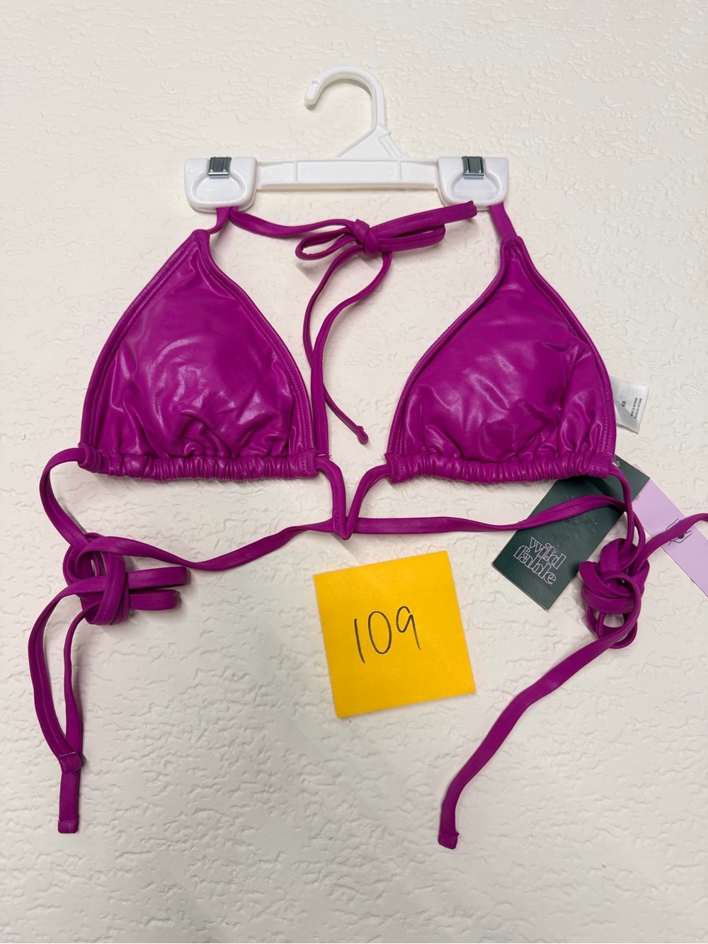 wild fable Magenta Triangle Bikini Top